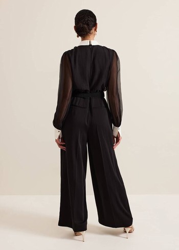 Phase Eight Nerissa Collar Jumpsuit Black Canada | JGVCKM-754